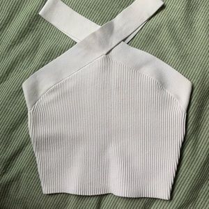 Aritzia Babaton sculpt knit criss cross tank